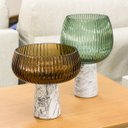 Ver imagem 5 de BERETTA CENTRO MESA 22x15x15cm VIDRO VERDE COM PÉ