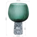 Ver imagem 4 de BERETTA CENTRO MESA 22x15x15cm VIDRO VERDE COM PÉ