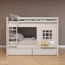 Ver imagem 1 de Beliche Infantil com Janela e Gavetas Madeira Maciça Branco Housin