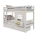 Ver imagem 2 de Beliche Infantil com Janela e Gavetas Madeira Maciça Branco Housin