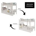 Ver imagem 5 de Beliche Infantil com Janela e Gavetas Madeira Maciça Branco Housin