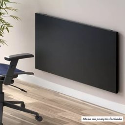 Mesa Dobrável Retrátil de Parede 90x38 Suspensa Escritório Cozinha:onix - 5
