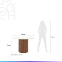 Ver imagem 4 de Mesa de Jantar Redonda C/ Vidro para 4 Lugares Kalina 115 Cm - Off White Fosco C/ Canella