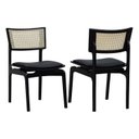 Ver imagem 2 de Kit 2 Cadeiras Apollo Madeira Maciça Encosto Telinha Assento Anatômico Estofado Corano