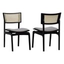 Ver imagem 2 de Kit 2 Cadeiras Apollo Madeira Maciça Encosto Telinha Assento Anatômico Estofado Linho