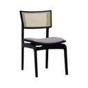 Ver imagem 4 de Kit 2 Cadeiras Apollo Madeira Maciça Encosto Telinha Assento Anatômico Estofado Linho