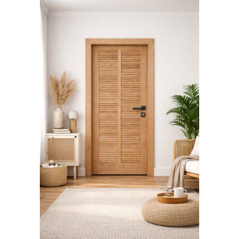 Folha de Porta Maciça Modelo Veneziana (somente Folha) 210x72