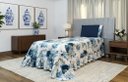 Ver imagem 1 de Kit 2 Pçs Colcha Solteiro Beleza Estampado: Azul