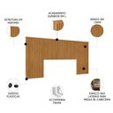 Ver imagem 4 de Cabeceira Casal e Queen Painel Ripado 241cm Palmeira Nature L06 - Mpozenato