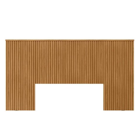 Cabeceira Casal e Queen Painel Ripado 241cm Palmeira Nature L06 - Mpozenato