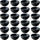 Ver imagem 1 de Kit 24 Ramequins 50ml Orgânico Preto Cerâmica Molheira Porto