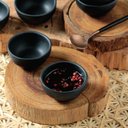 Ver imagem 3 de Kit 24 Ramequins 50ml Orgânico Preto Cerâmica Molheira Porto