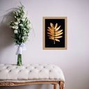 Ver imagem 1 de Quadro Moldura Dourada - Folha 24x18cm:com Acetato