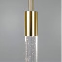 Ver imagem 4 de Pendente Empire Redondo de Cristal Dourado 30cm Led 7w 3000k 4000k 6500k Bivolt para Uso Interno