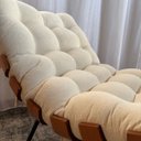 Ver imagem 3 de Cadeira Costela Boucle Cru Decorativa Confortável Sala