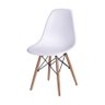 Cadeira Digo.casa Eiffel Polipropileno Branco Base Madeira - 1