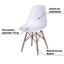 Ver imagem 4 de Cadeira Digo.casa Eiffel Polipropileno Branco Base Madeira