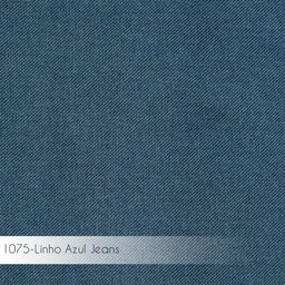 Kit 2 Cadeiras de Jantar Decorativa Base Aço Preto Javé Linho Azul Jeans - Gran Belo - 4