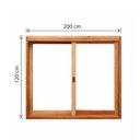 Ver imagem 4 de Janela de Madeira de Correr Madecen Eucalipto Premium 200x120cm