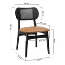 Ver imagem 3 de Kit 2 Cadeiras Organik Madeira Maciça Encosto Telinha Assento Estofado Corano