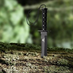 Faca de Sobrevivência Delta Guepardo Aço Inox 420 8' Preta com Bainha e Kit Sobrevivência - 2