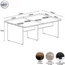 Ver imagem 3 de Plataforma de Trabalho 4 Lugares 2,40m Pé Painel Nogal P F5 Cor:nogal com Preto