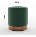 Ver imagem 2 de Kit 2 Puff Rodapé Rose Gold, Cor Verde Veludo - Let Móveis
