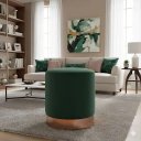 Ver imagem 4 de Kit 2 Puff Rodapé Rose Gold, Cor Verde Veludo - Let Móveis