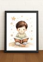 Ver imagem 1 de Quadro Decorativo Quarto Infantil Menino c/Vidro Cor Preto