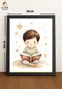 Ver imagem 2 de Quadro Decorativo Quarto Infantil Menino c/Vidro Cor Preto