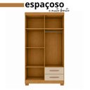 Ver imagem 6 de Guarda Roupa Solteiro Quarto 100cm 4 Portas 2 Gaveta Compacto Carvalho Off White