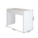 Ver imagem 4 de Mesa Escrivaninha 1 Gaveta Home Office Branco - Panorama Móveis