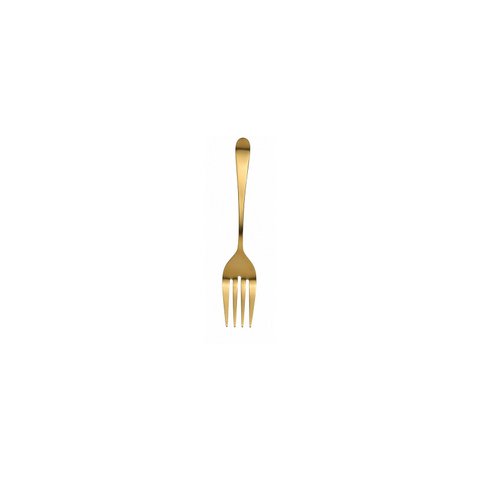 Garfo Inox Ibiza Gold de Servir Dourado 26,2cm Mesa Posta Tuut