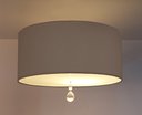 Ver imagem 2 de Luminária Plafon com Cristal Cúpula Preto 30x15 2E27 Bivolts