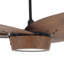 Ver imagem 2 de Ventilador de Teto Led 4000k Jeri Preto com 4 Pás Imbuia 220v Controle Remoto Ventex