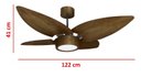 Ver imagem 5 de Ventilador de Teto Led 4000k Jeri Preto com 4 Pás Imbuia 220v Controle Remoto Ventex