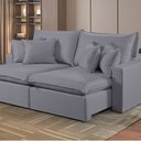 Ver imagem 1 de Sofá Retrátil e Reclinável 2 Lugares M-196 2,10m Molas Ensacadas Pillow Top Almofadas Estofados Mart