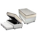 Ver imagem 1 de Cama Box Baú C/auxiliar Solteiro: Colchão Molas Luckspuma Bonnel Montreal Spring + Base Courano