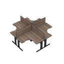 Ver imagem 1 de Conjunto Estação de Trabalho 150x150cm 4 Lugares