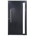 Ver imagem 1 de Porta Pivotante de Alumínio Preto com Puxador e Vidro Linha 30 - Roma: Direita / 210 x 100