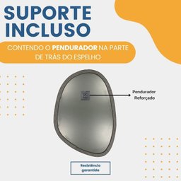 Espelho Decorativo Modelo Orgânico 60x80cm para Sala, Quarto, Banheiro, Escritório, Clínica - 7