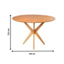 Ver imagem 4 de Conjunto de Mesa Redonda 120 cm com 4 Cadeiras Gaia Marrom/Preto