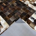 Ver imagem 3 de Tapete De Couro Marrom Escuro Degrade 2,00x3,00 Com Bordas