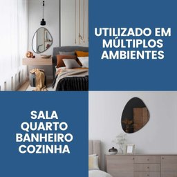 Espelho Decorativo Modelo Glamour 100x75cm de Parede para Quarto, Sala, Camarim, Salão de Beleza - 6