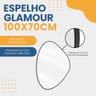 Espelho Decorativo Orgânico Glamour 100x70 Grande de Parede - 3
