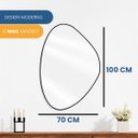 Ver imagem 5 de Espelho Decorativo Orgânico Glamour 100x70 Grande de Parede