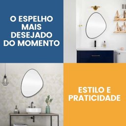 Espelho Decorativo Modelo Glamour 100x75cm de Parede para Quarto, Sala, Camarim, Salão de Beleza - 5