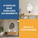 Ver imagem 6 de Espelho Decorativo Orgânico Glamour 100x70 Grande de Parede