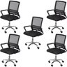 Kit 5 Cadeira Escritório Diretor Tela Mesh Lyon - 1