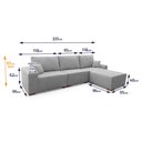 Ver imagem 2 de Sofá Modular Kavak 3,31m Bouclê Cinza com Chaise - King House
